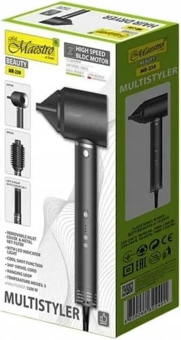 Multistyler Maestro MR-230, Set për kujdesin e flokëve 3në1, E zezë