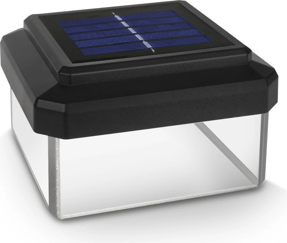 Llampë solare për shtyllë GreenBlue GB128, 101x101 mm, plastikë, 4000K, e zezë