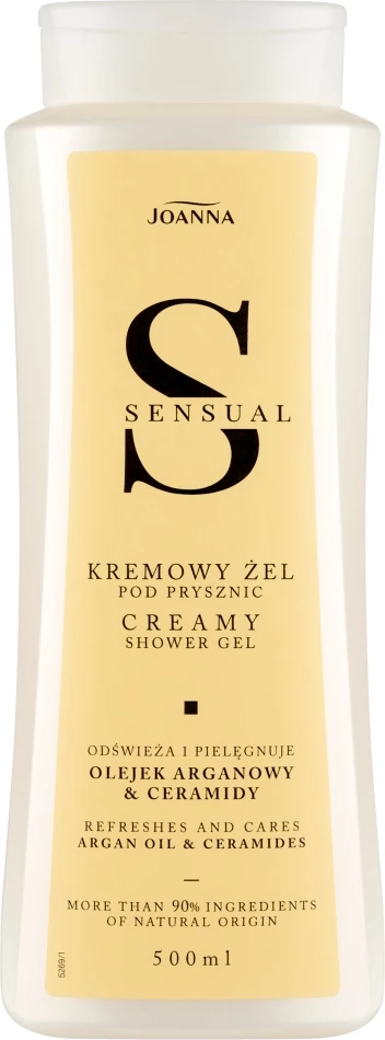 Xhel dushi për femra Joanna Sensual Creamy Argan Oil & Ceramides, 500ml
