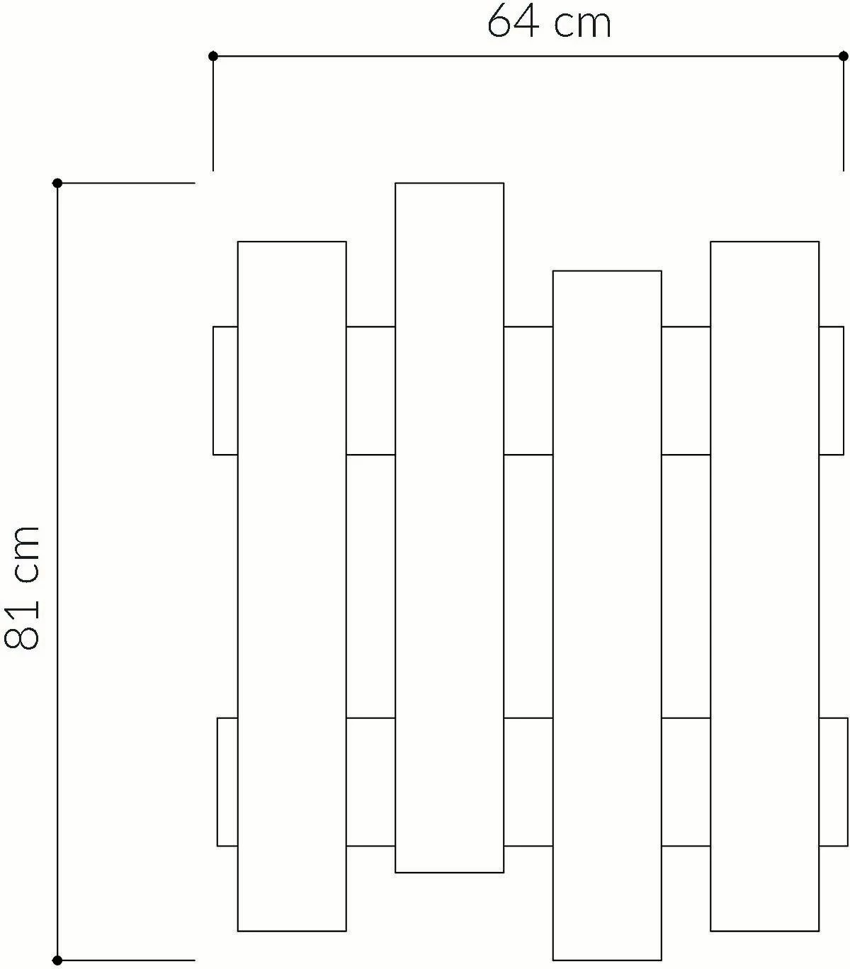 Varëse muri Skye Decor, model valë, e bardhë