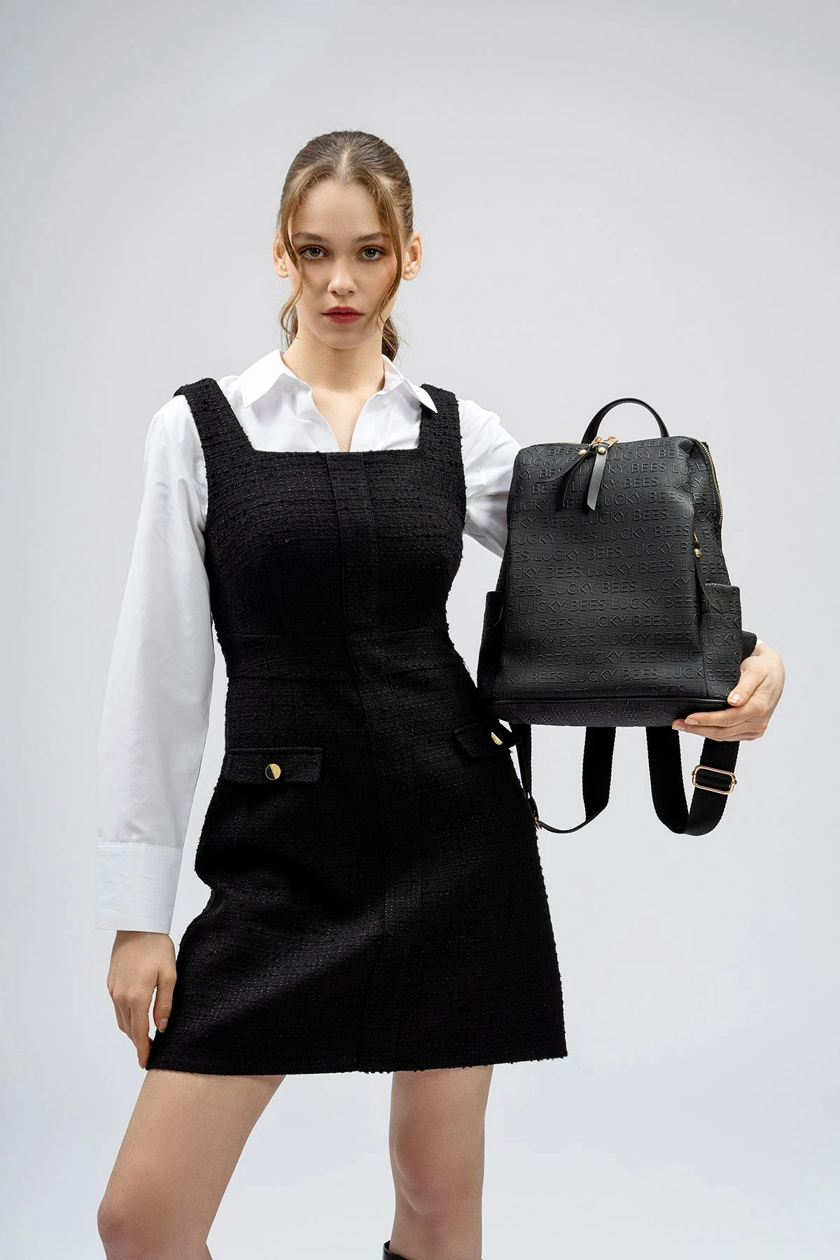 Çantë shpine Lucky Bees, 359 v3, e zezë