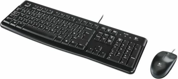 Set tastierë + Maus LOGITECH MK120 (920-002549), USB, i lidhur me kabllo, layout slloven, e zezë