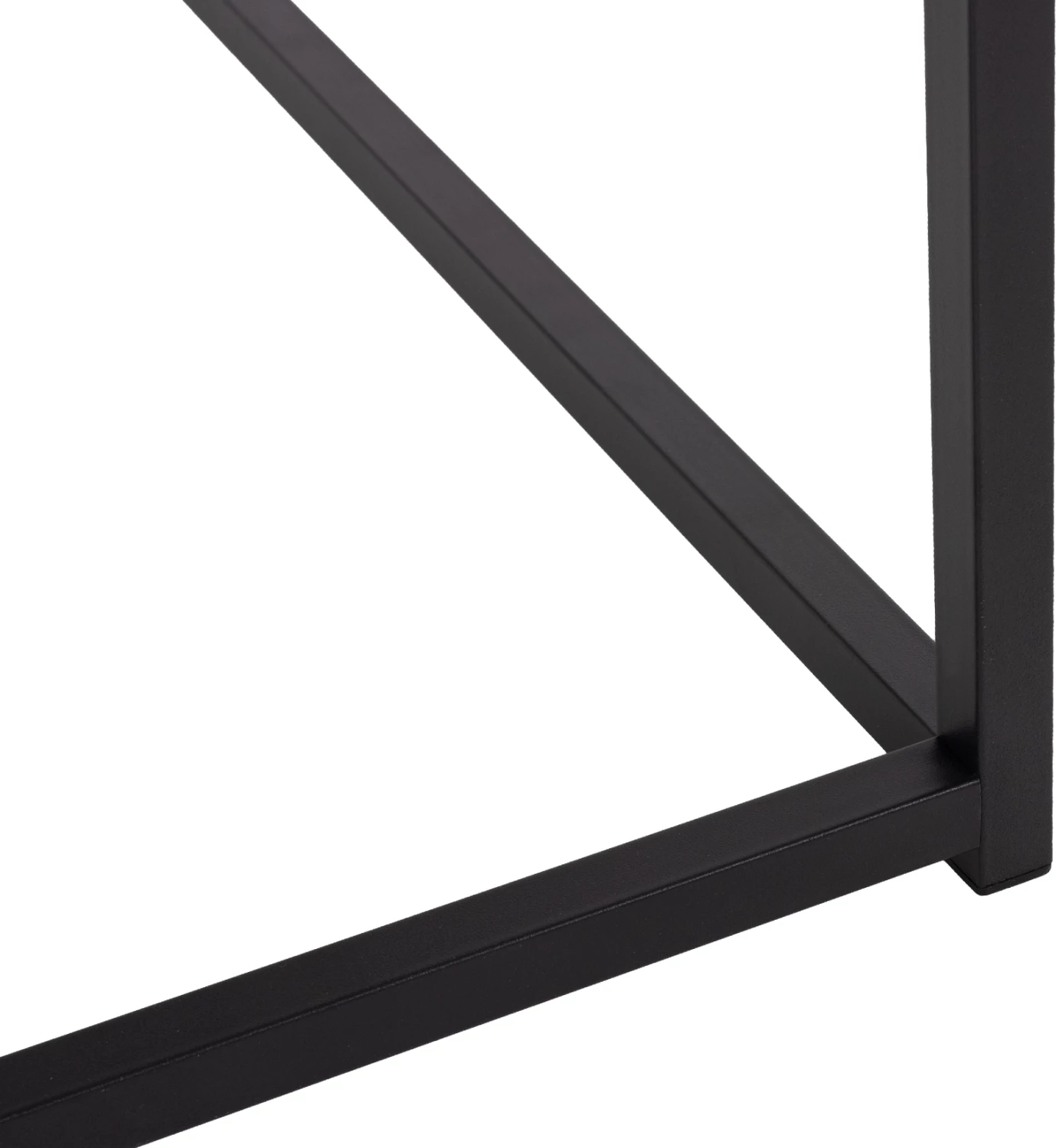 Tavolinë kafeje BRAYLEN FH8942.12 katrore melamine me pamje mermeri të bardhë - bazë e zezë 75x75x43H cm