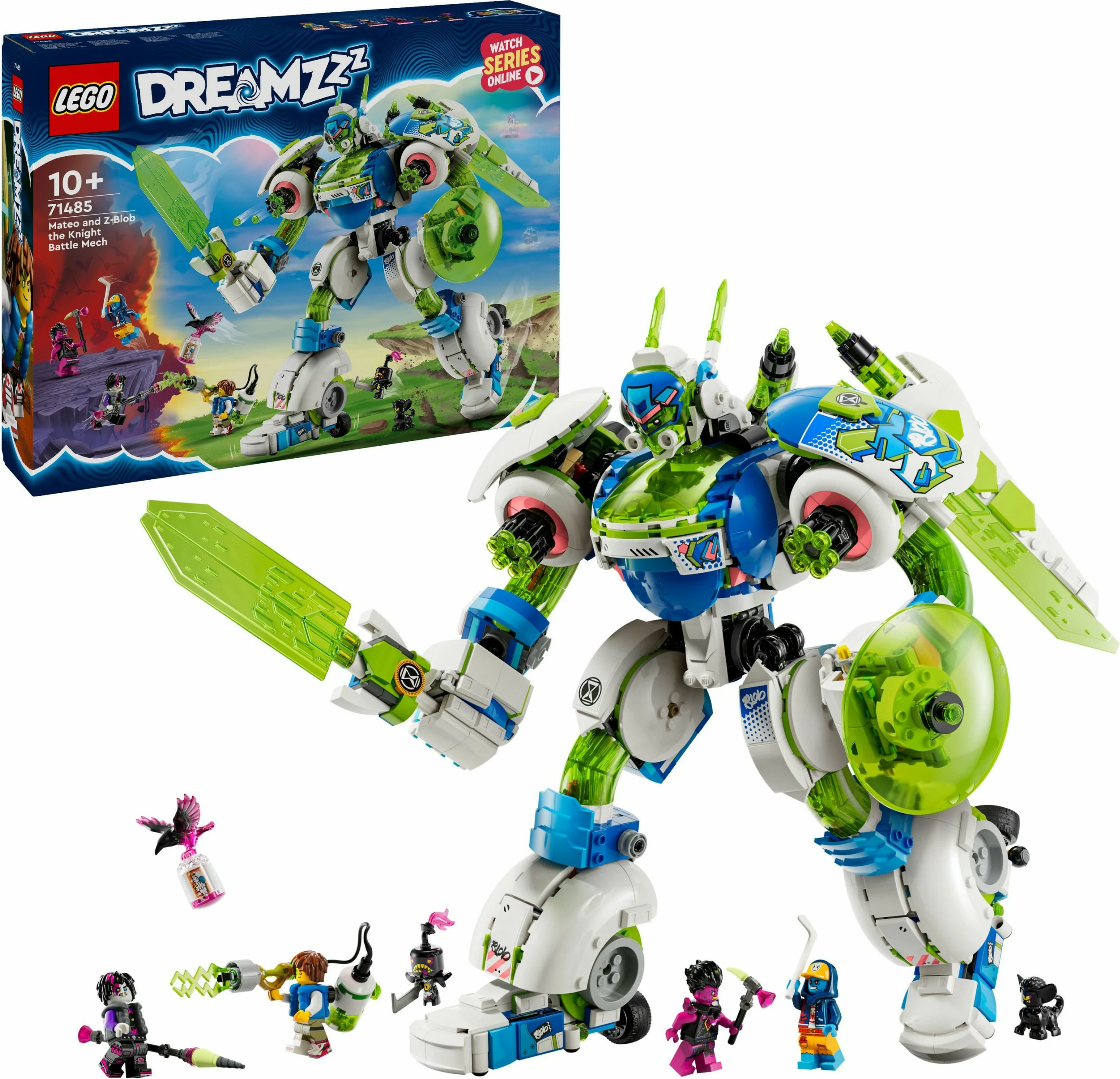 Set ndërtimi LEGO DREAMZzz 71485 Mateo dhe Z-Blob Mech Kalorësi, shumëngjyrësh