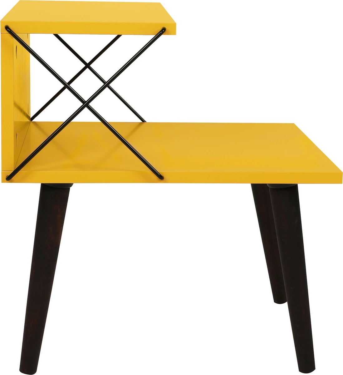 Komodinë anës krevati Hanah Home, Cross, e verdhë