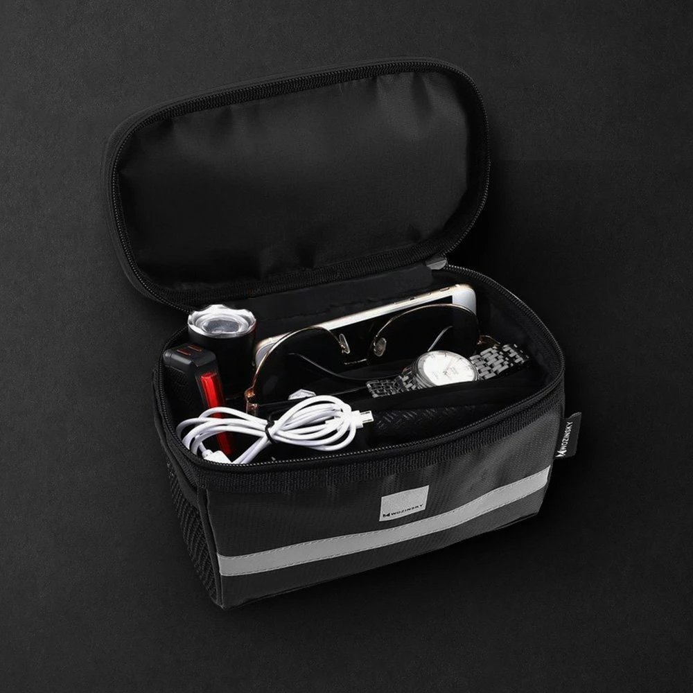 Çantë timoni për biçikletë Wozinsky WBB12BK me dritare telefoni, 2L, e zezë