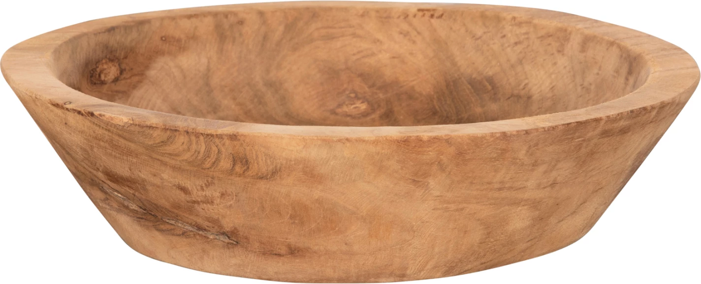 Enë dekorative rrethore prej druri të ricikluar FH4295, Φ30x7H cm