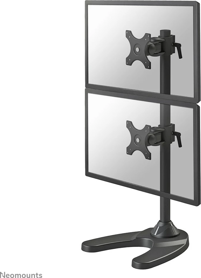 Mbajtës monitori Neomounts FPMA-D700DDV, për 2 ekrane, rregullim lartësie, VESA 100x100, i zi