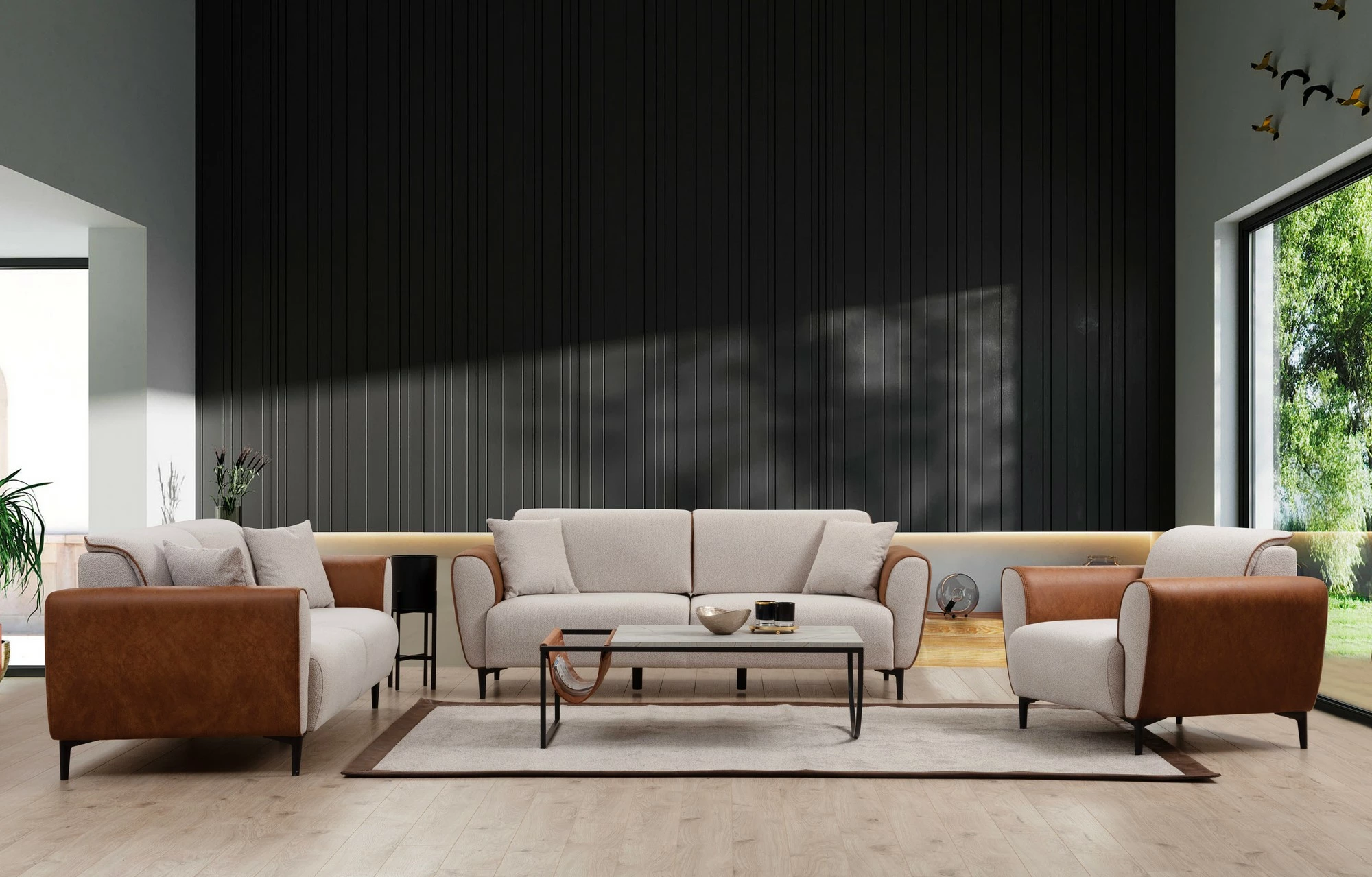 Karrige një vendëshe Atelier del Sofa, bezhë-kanelë