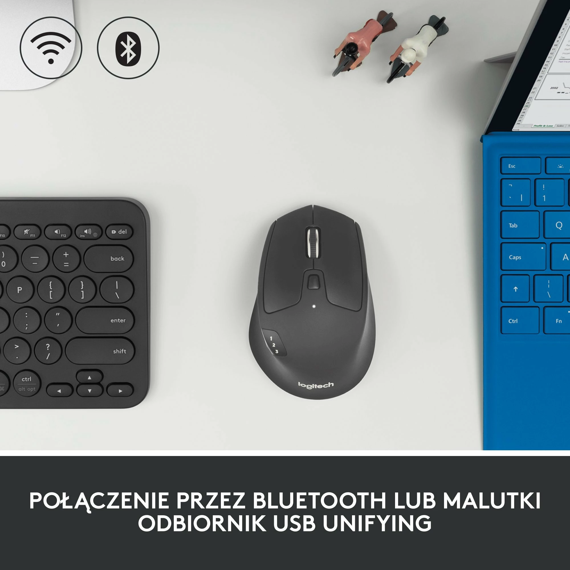 Maus Logitech M720 Triathlon 910-004791 Wireless Bluetooth/USB 1000 DPI i zi