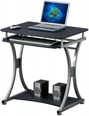 Tavolinë kompjuteri Techly 307308, me rafte, e zezë