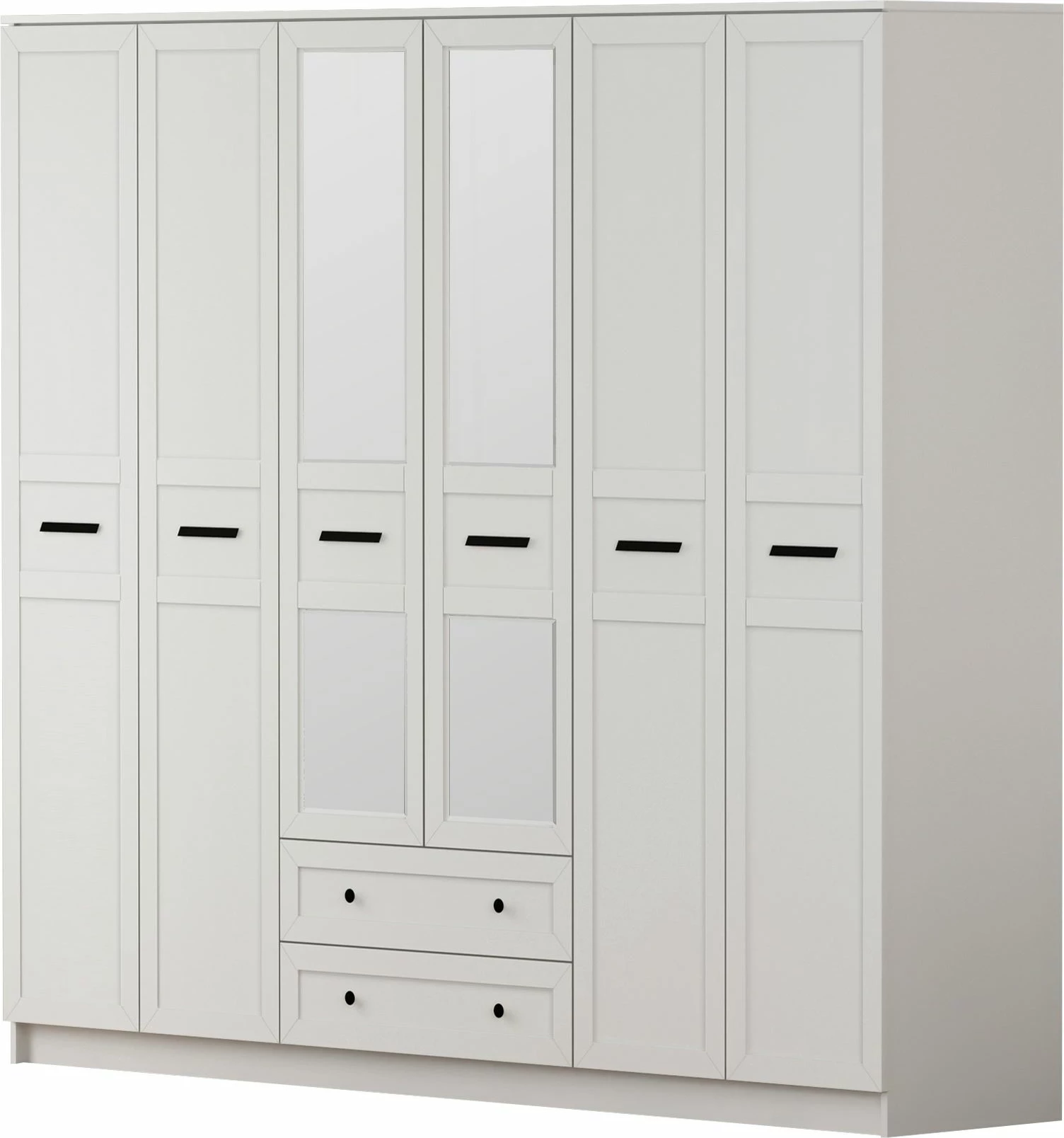 Dollap garderobe Skye Decor, ngjyrë e bardhë mat, Rb-168-01-012