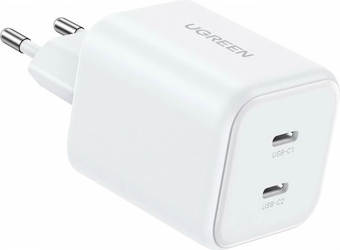 Karikues Ugreen X526, Dual USB-C GaN 45W, bardhë