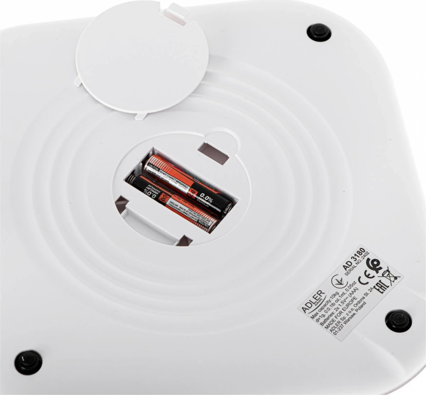 Libra kuzhine Adler AD 3180, elektronike, bardhë