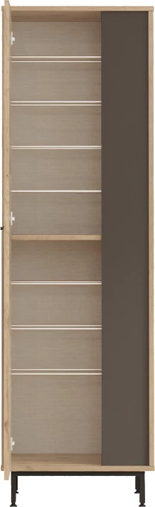 Raft këpucësh Scarpiera 9-vendëshe, ngjyrë natyrale-antracit, 57.2x35.5x185.60cm