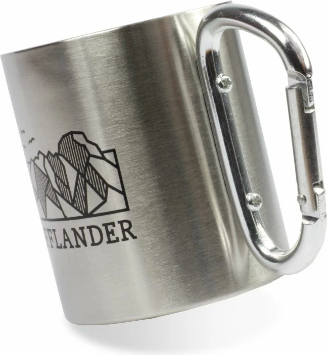 Filxhan kampingu Offlander me karabiner çeliku, gri/argjendtë