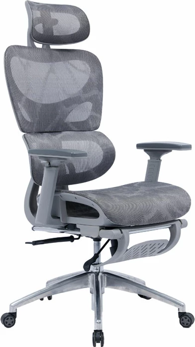 Karrige menaxheri për zyre me mbështetëse këmbësh Thelonius rrjetë gri