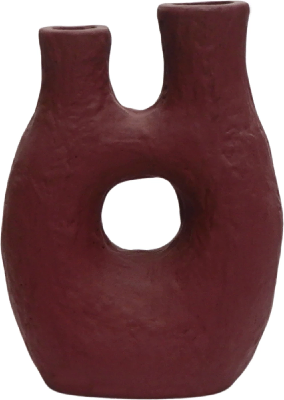 Vazo dekorative tavoline NAMENTIS, terrakotë, ngjyrë e kuqe e errët, FH4665.03L, 27x13.5x37cm