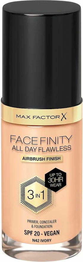 Fondatinë Max Factor Facefinity All Day Flawless 3-in-1 N42 Ivory për femra 30ml