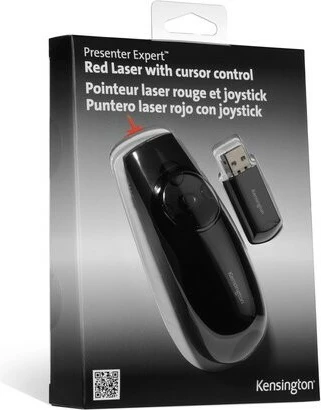 Prezenter wireless Kensington Presenter Expert, laser i kuq, kontroll kursor, RF, USB, 45 m, i zi
