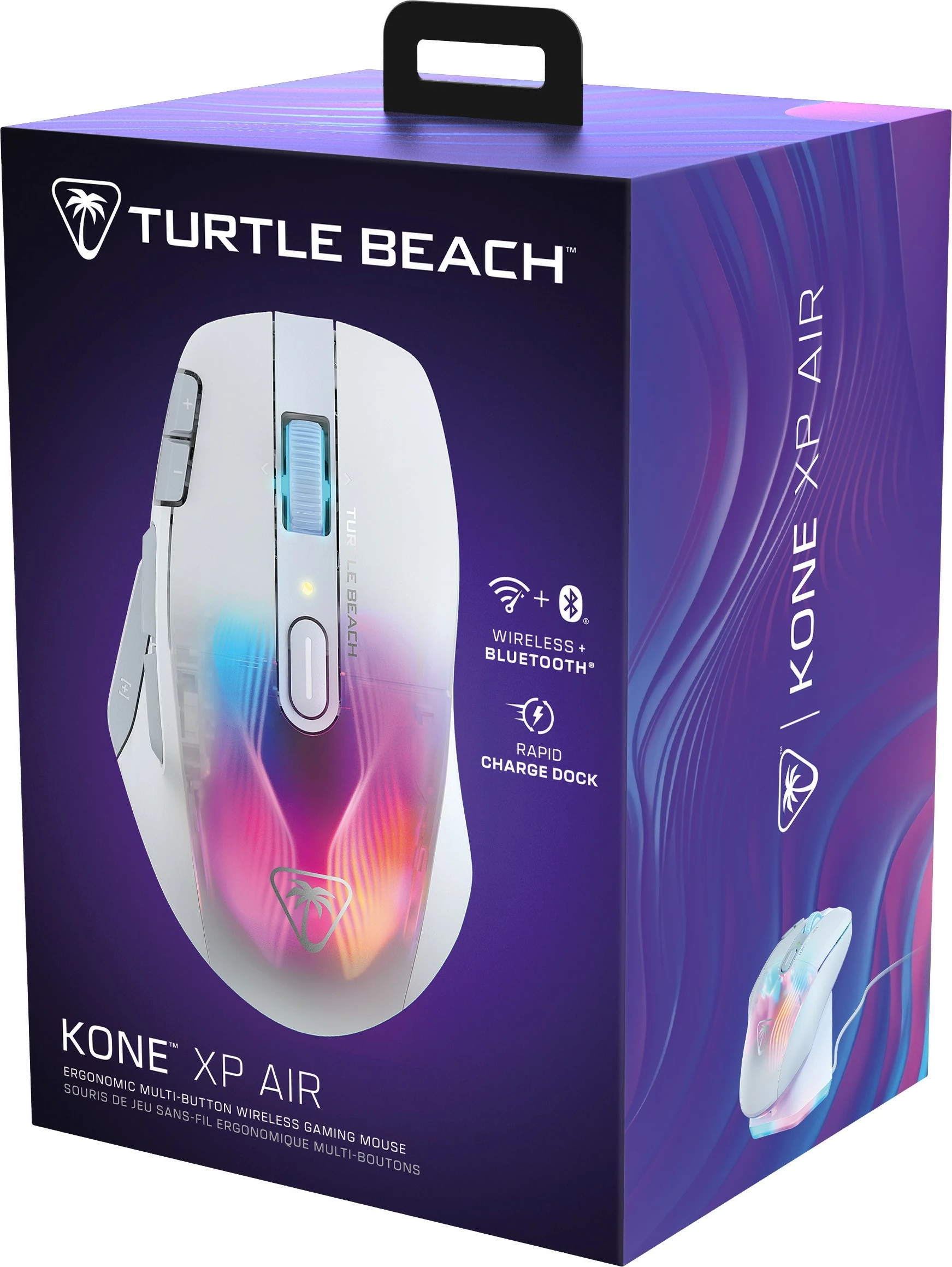 Maus Turtle Beach Kone XP Air, wireless, RGB, i bardhë