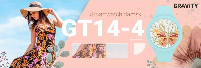 Smartwatch për femra Gravity, blu