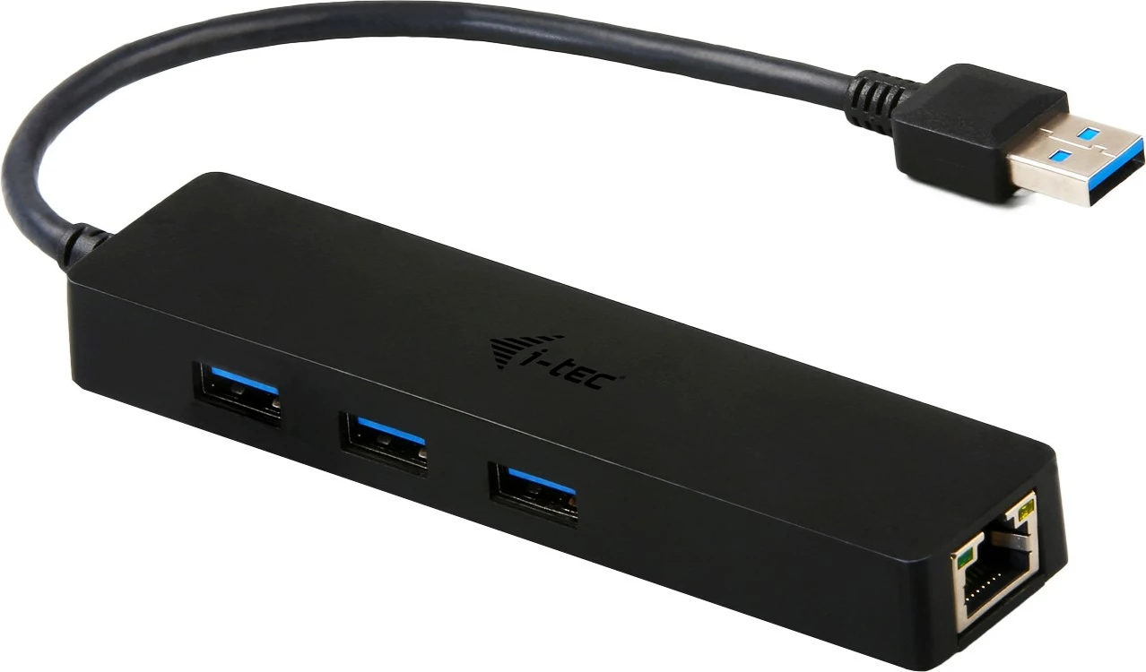 USB HUB me 3 porta + Gigabit Ethernet, i-tec Advance, VIA VL813/ASIX AS88179, i zi