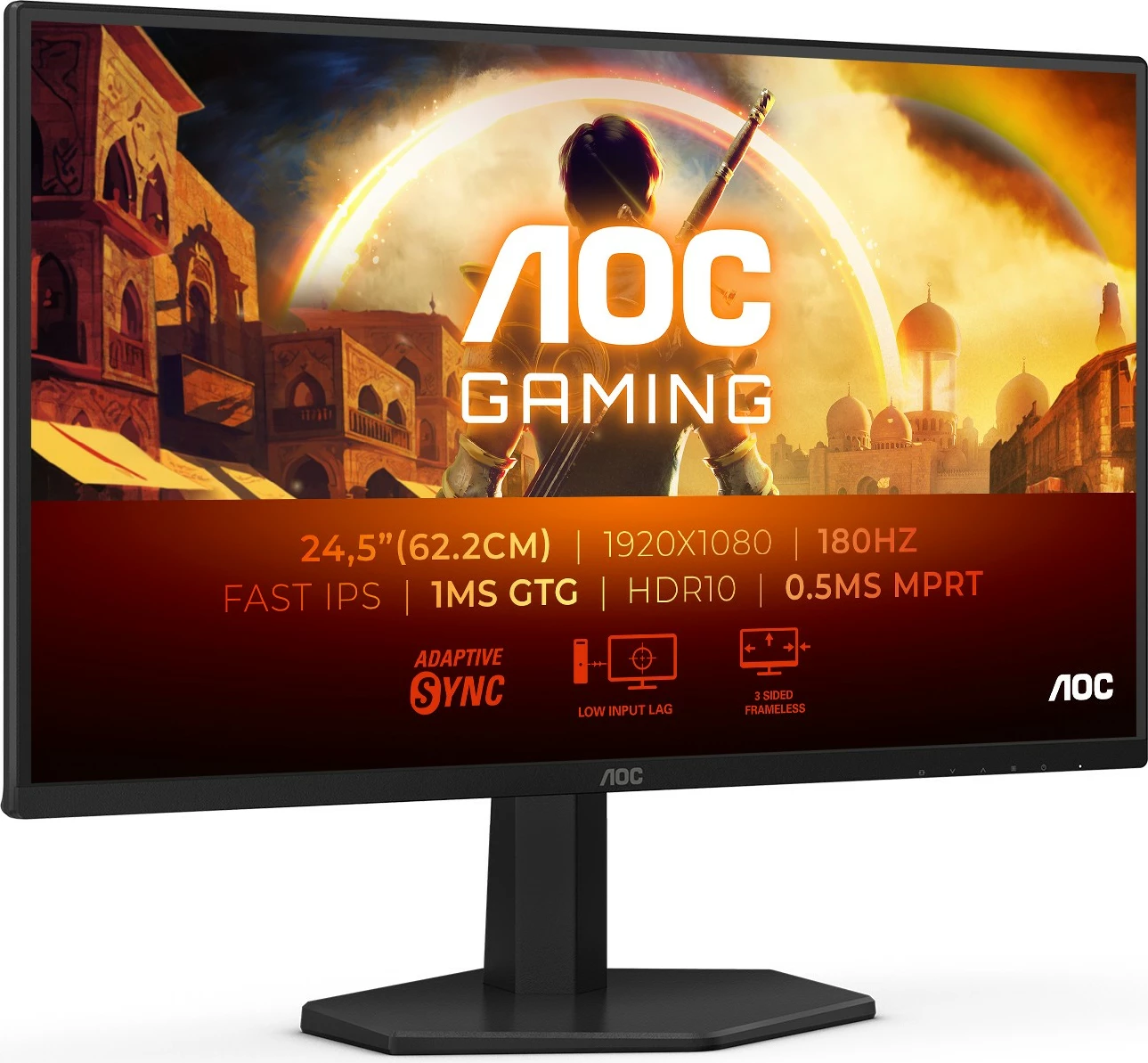 Monitor gaming AOC 25G42E, 24.5 inç, IPS, 180Hz, 1ms, FHD, i zi