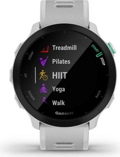 Smartwatch Garmin Forerunner 55, 42 mm, GPS, iOS, Bardhë