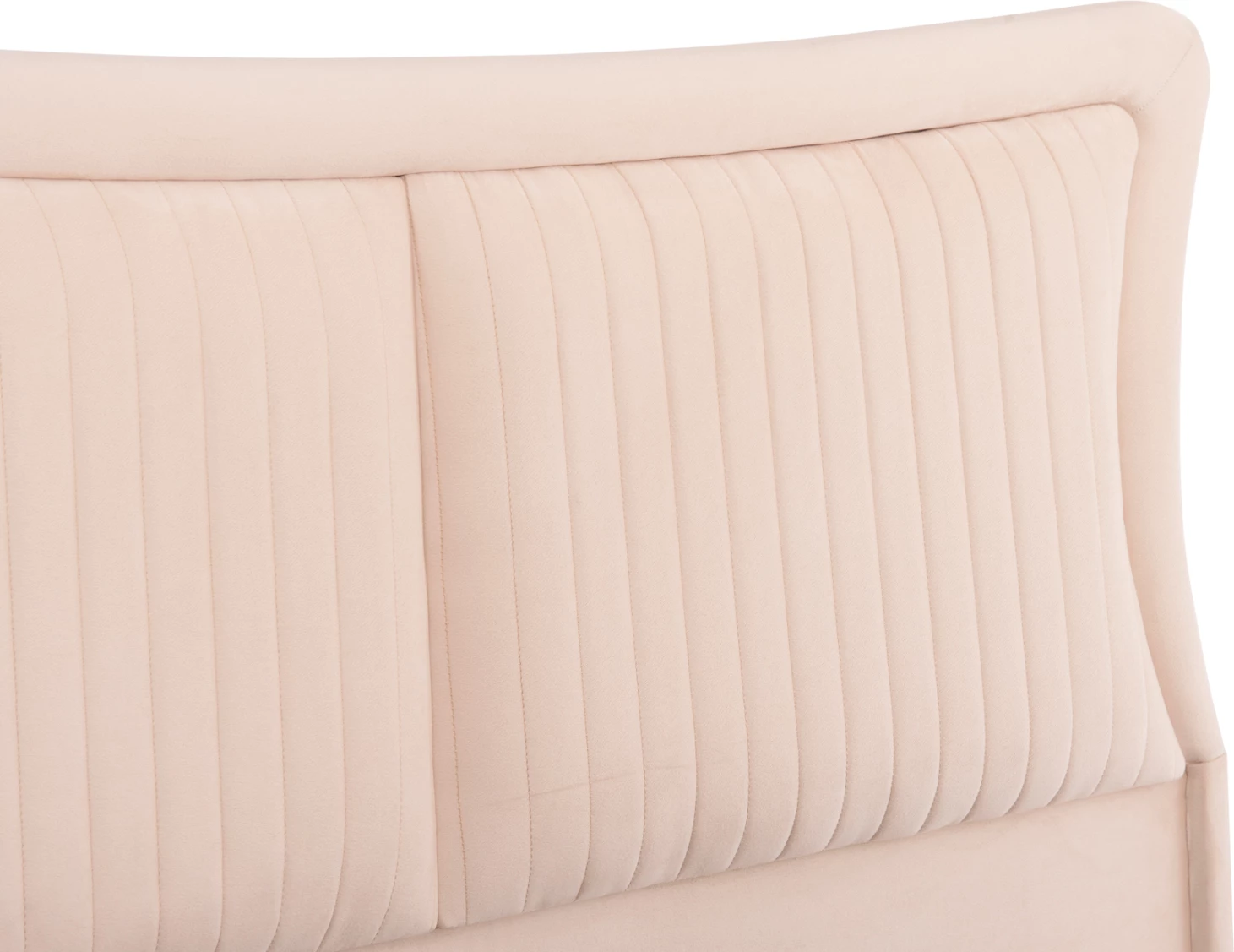 Krevat dopio NESTOR, kadife bezhë, për dyshek 160x200cm