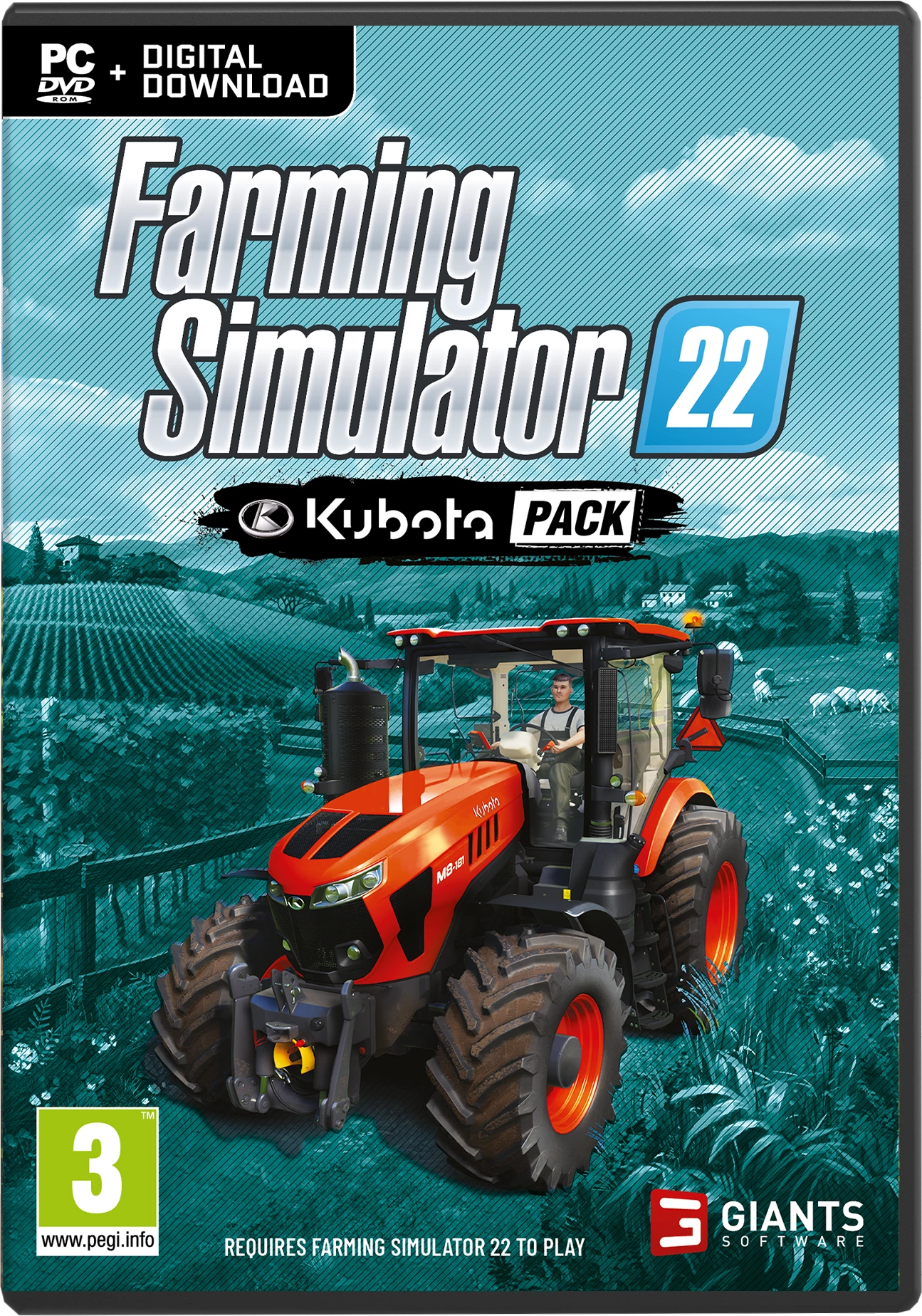 DLC lojë PC GIANTS Software Farming Simulator 22 Kubota Expansion Pack, shkarkim digjital