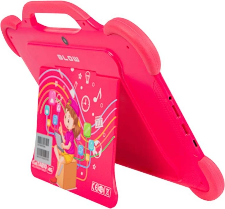 Tablet BLOW KidsTAB10 4G, 10.1", 4GB RAM, 64GB, Android 12, rozë me mbështjellës