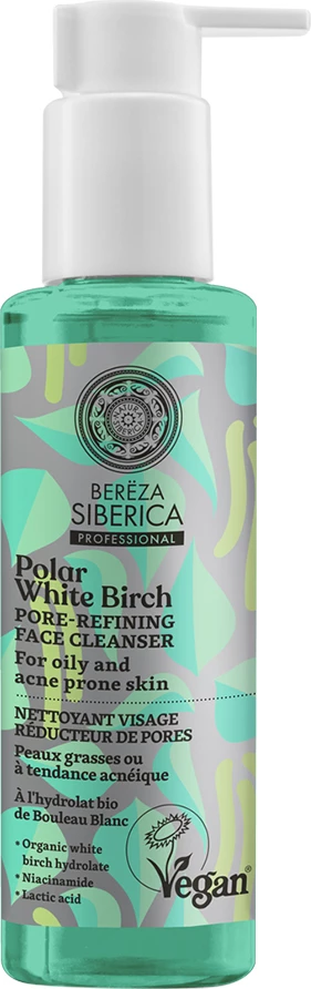 Emulsion pastruese fytyre për femra Natura Siberica Bereza Siberica Vegan Smoothing Pores, 145ml