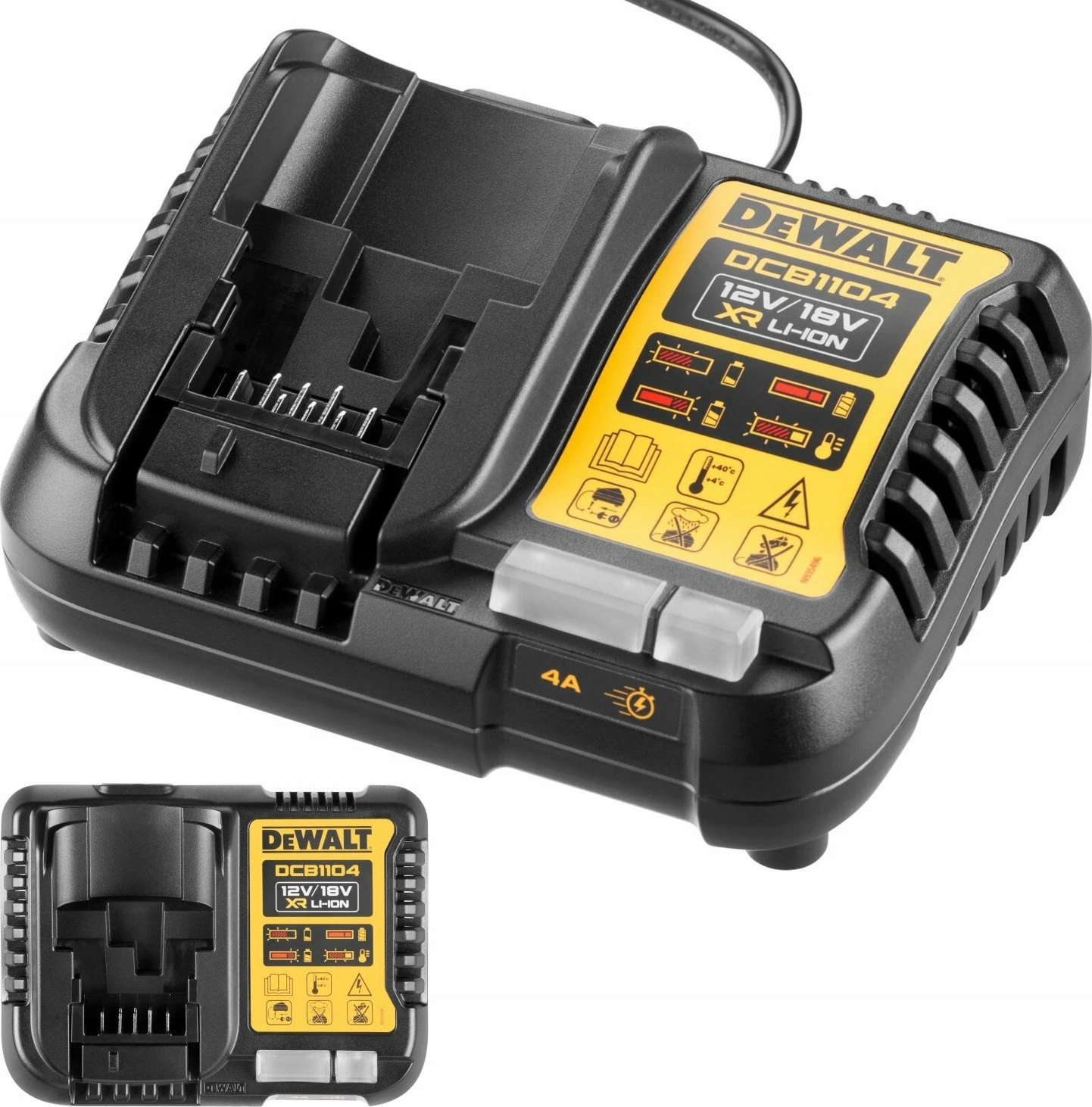 Karikues i shpejtë baterie DeWalt DCB1104 10.8-18V 4A