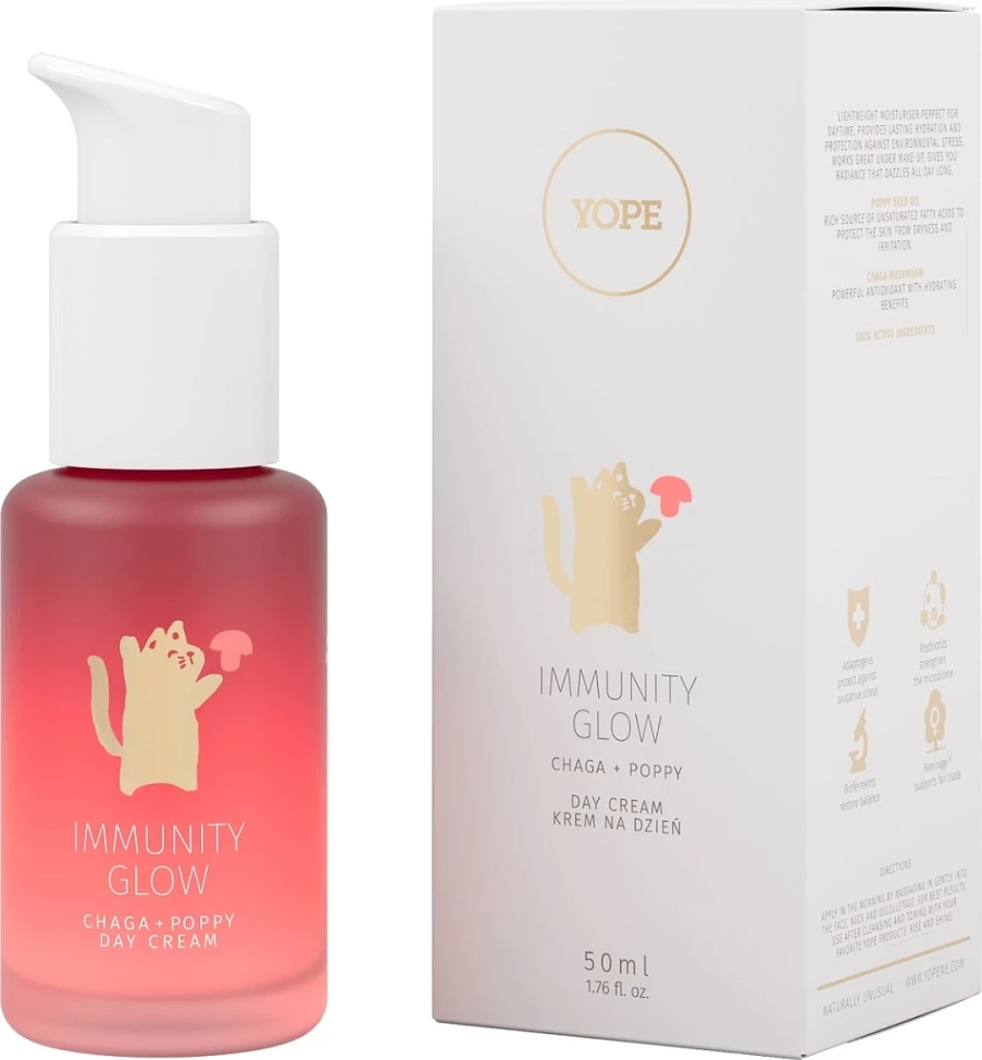 Krem fytyre për femra Yope Immunity Glow Chaga + Mak 50ml