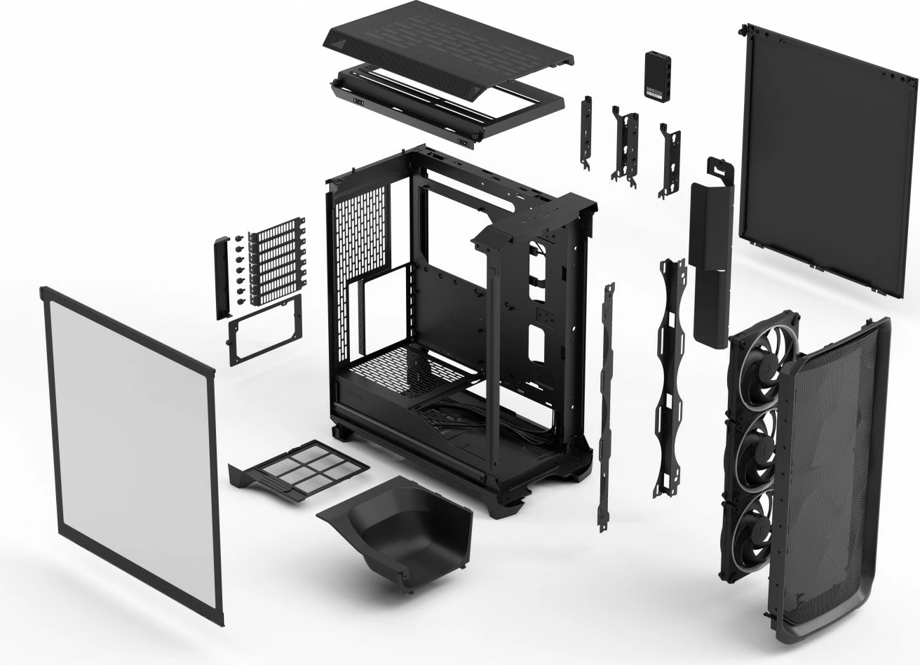 Kasë Fractal Design Meshify 3 Ambience Pro RGB, ATX, xham i temperuar, e zezë