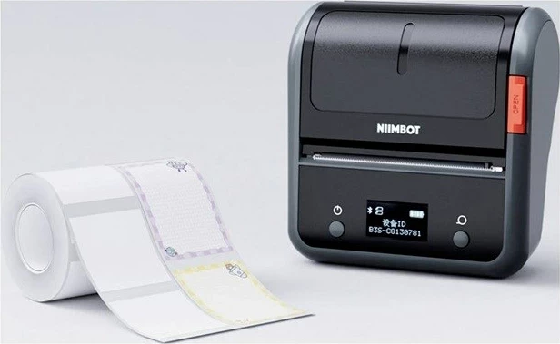 Printer etiketash NiiMbot B3S_P, portativ, 2000 mAh, Gri