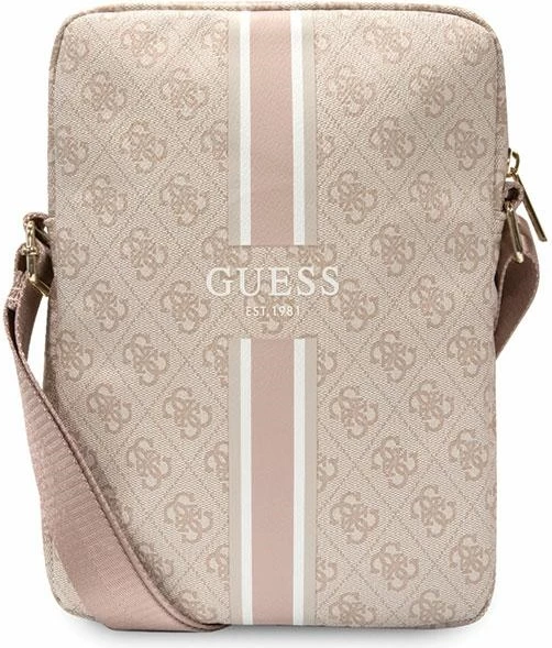 Çantë për tabletë Guess 4G Stripes, 10", rozë, me rrip
