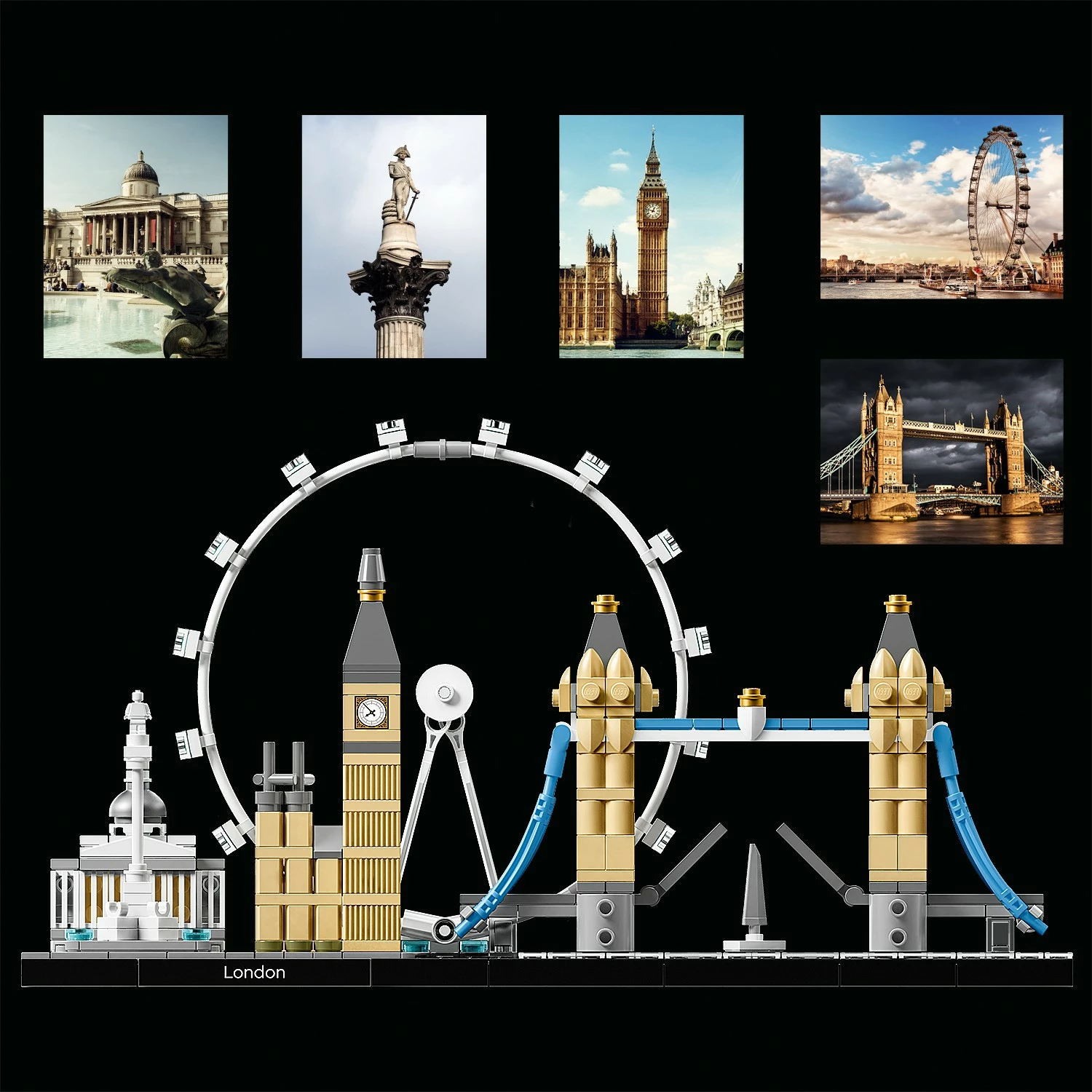 Set ndërtimi LEGO Architecture London 21034, 468 pjesë, shumëngjyrësh