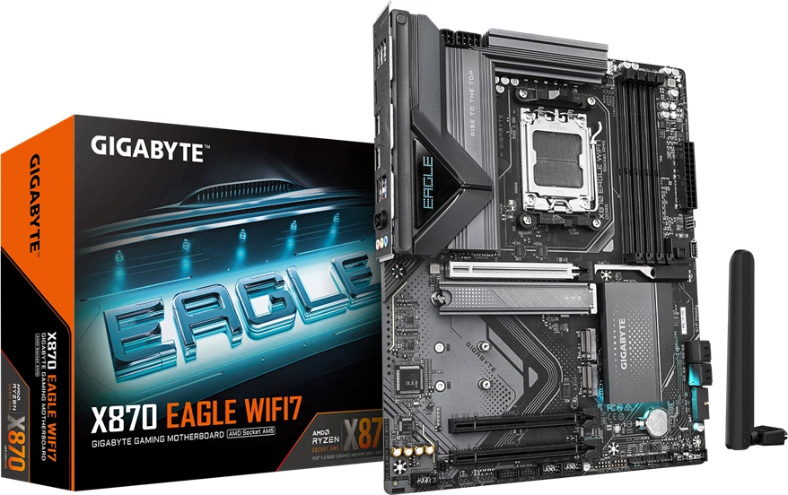 Pllakë amë GIGABYTE X870 EAGLE WIFI7, AM5, ATX, DDR5 deri 256GB, Wi-Fi 7, 2.5GbE, USB4
