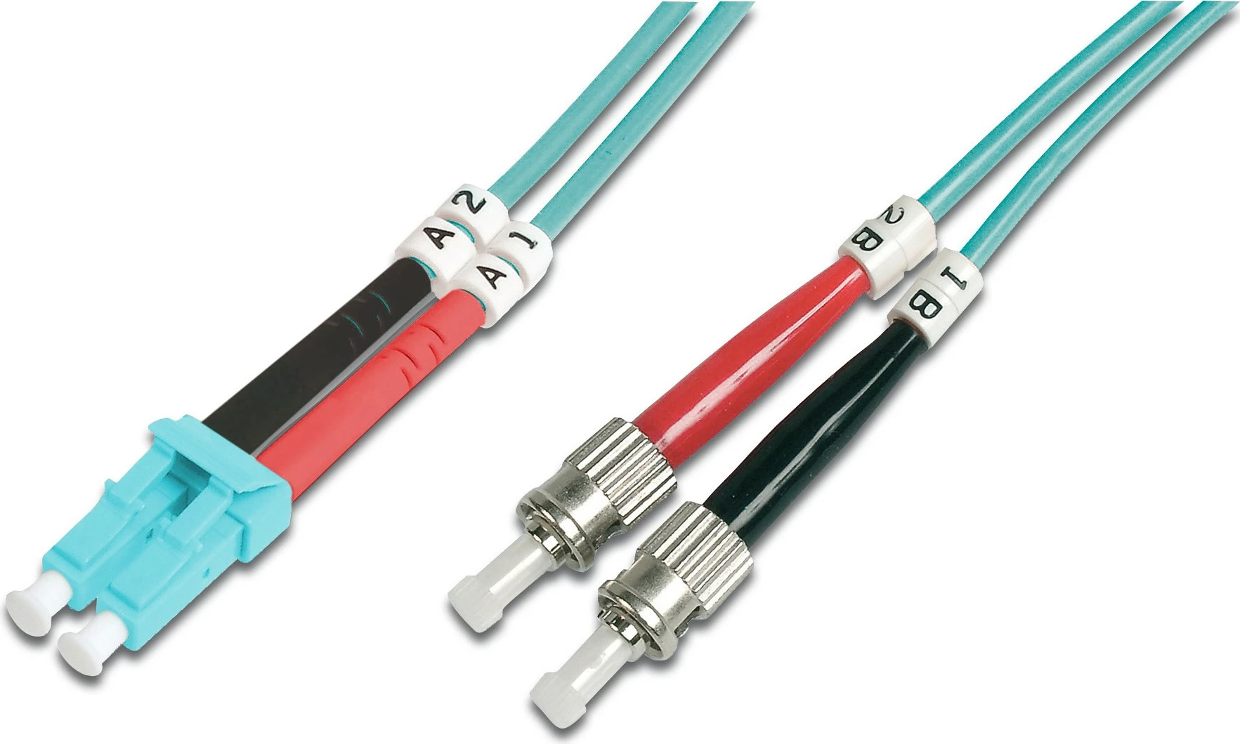 Kabllo optike Digitus LWL Patchkabel LC-ST 5m OM3 aqua