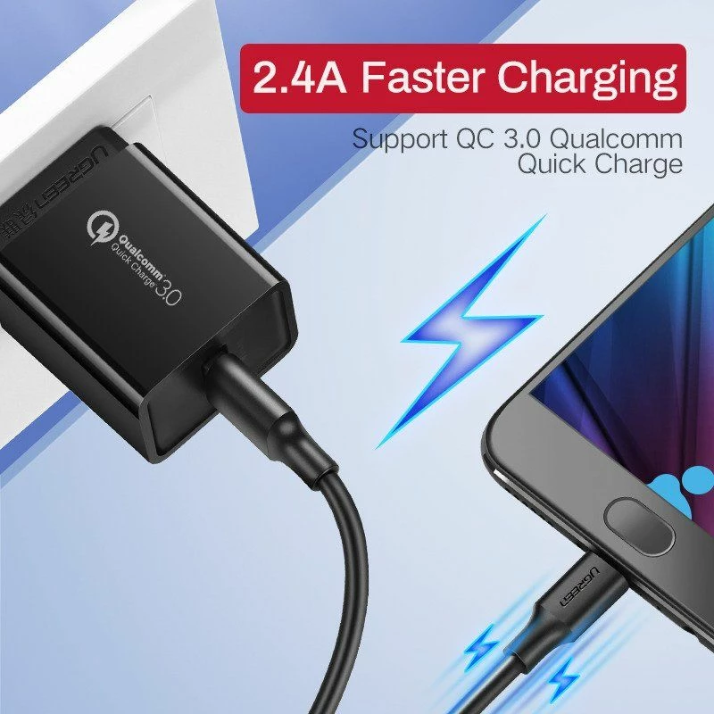 Kabllo USB-A në microUSB Ugreen US289 1 m e zezë