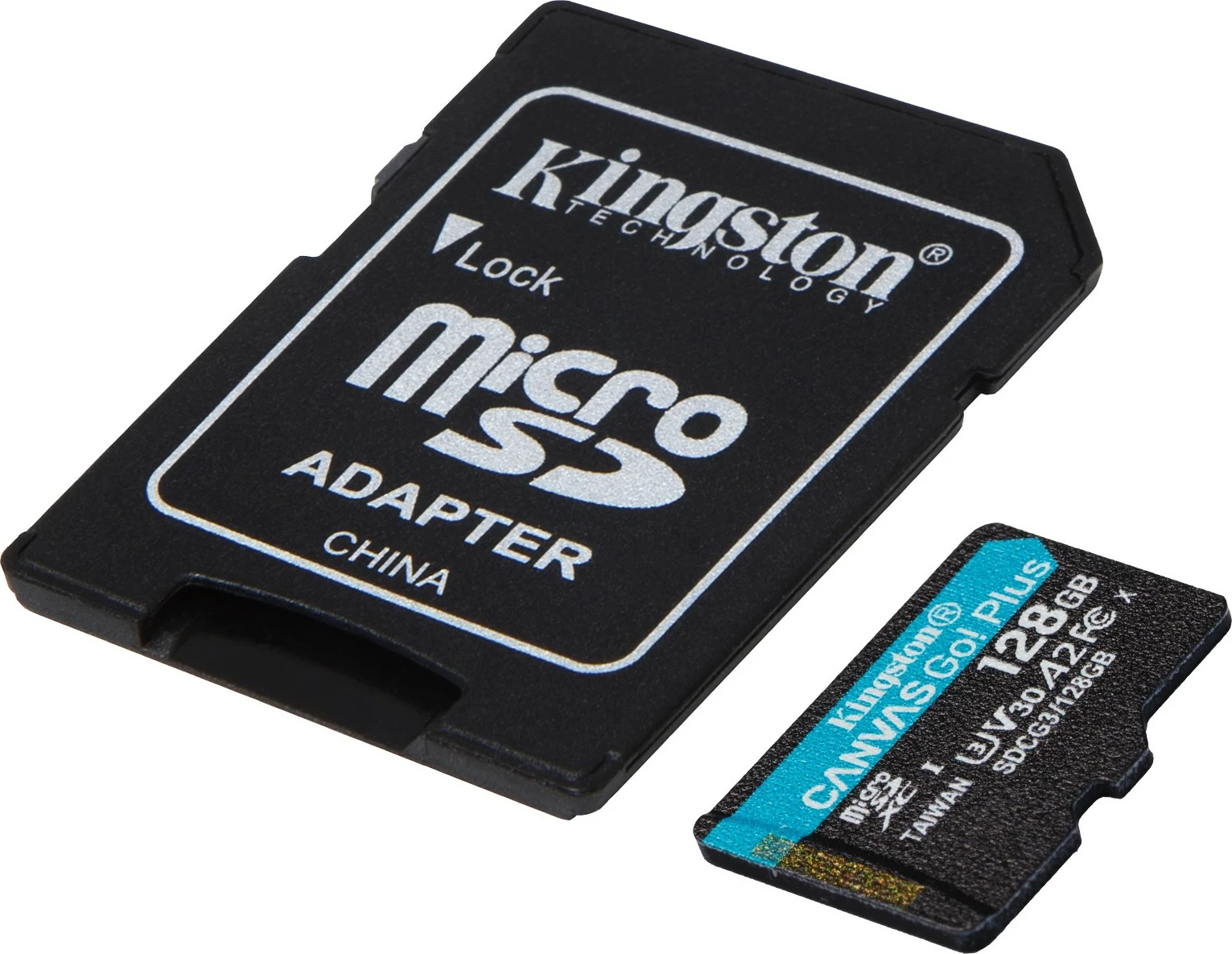 microSD kartelë Kingston Canvas Go Plus 128GB me adapter, Class 10, UHS-I, e zezë