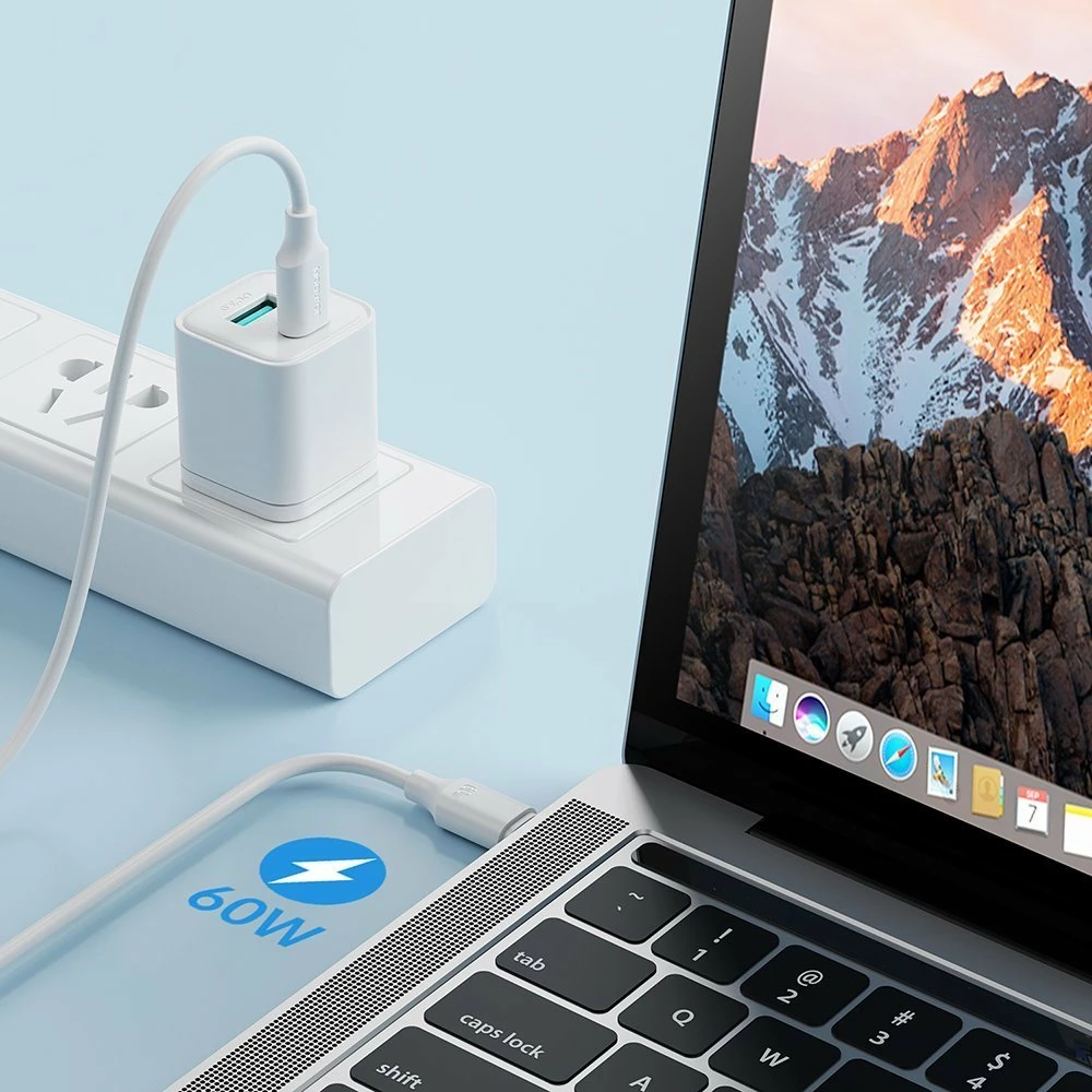Kabllo USB-C në USB-C Joyroom S-CC060A9 (JYR545) 1 m 60W 480Mbps e bardhë