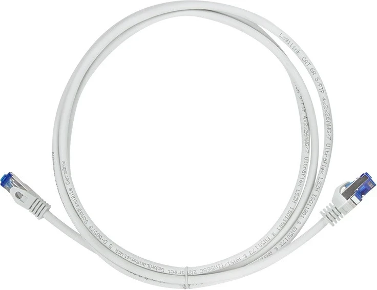 Kabllo patchcord LogiLin,  RJ-45 S/FTP-6a, 3m, hiri
