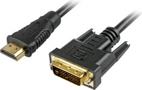 Kabllo HDMI në DVI-D Sharkoon 2m, e zezë