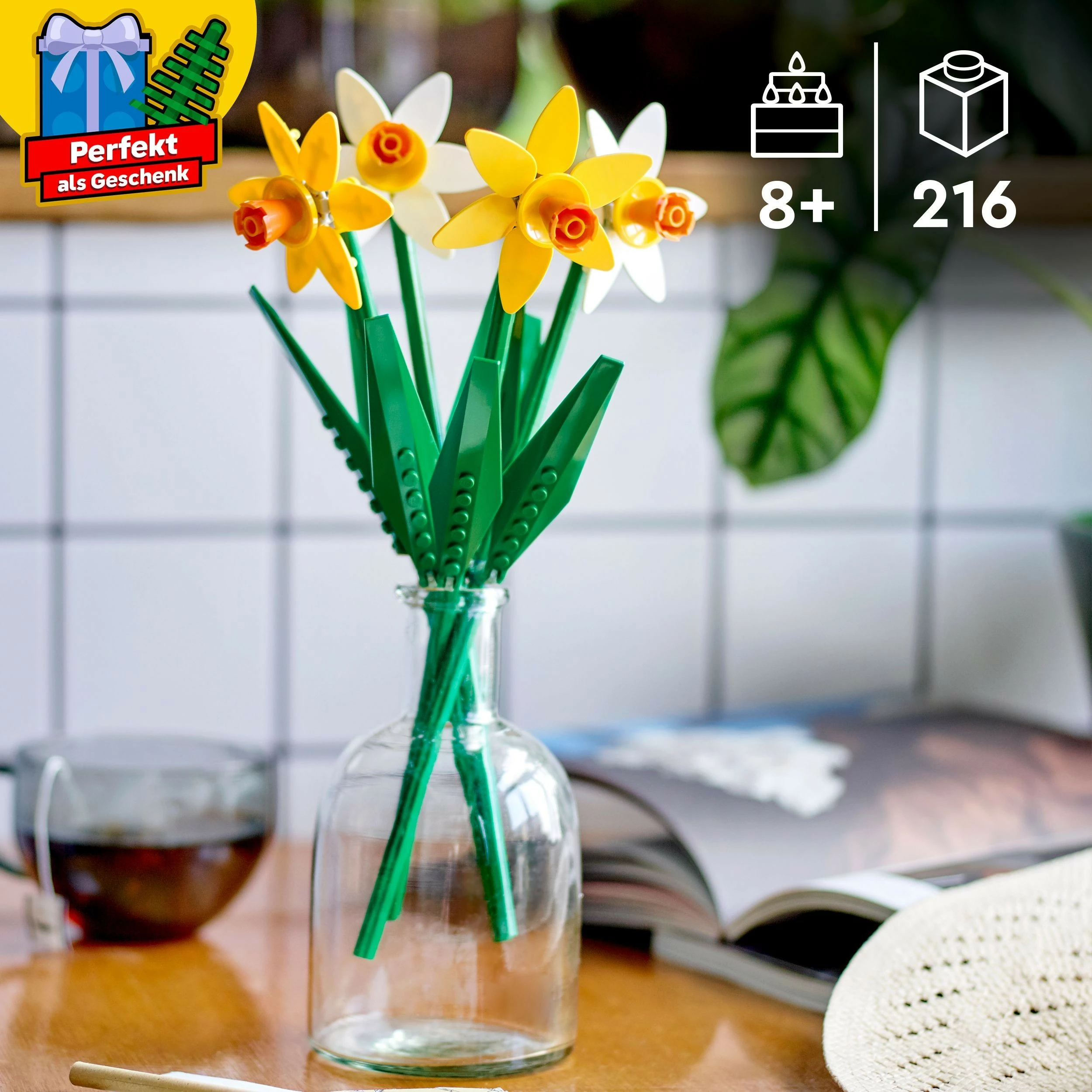 Set ndërtimi LEGO Daffodils, 216 copë, shumëngjyrësh