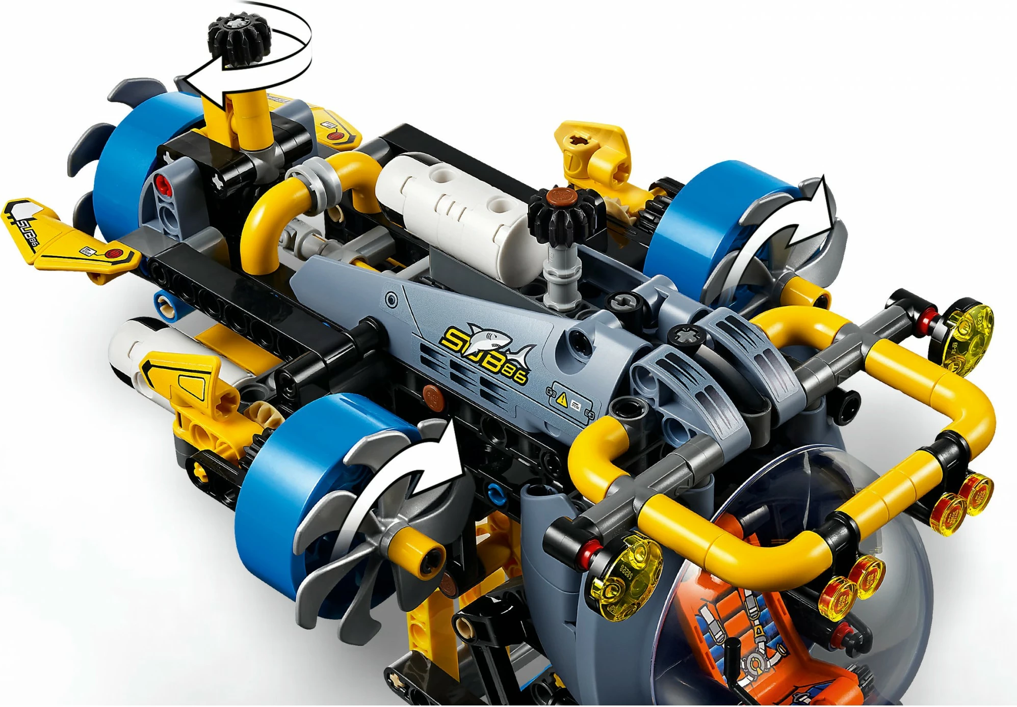 Set ndërtimi LEGO Technic 42201, nëndetëse kërkimore, 413 pjesë, multikolor