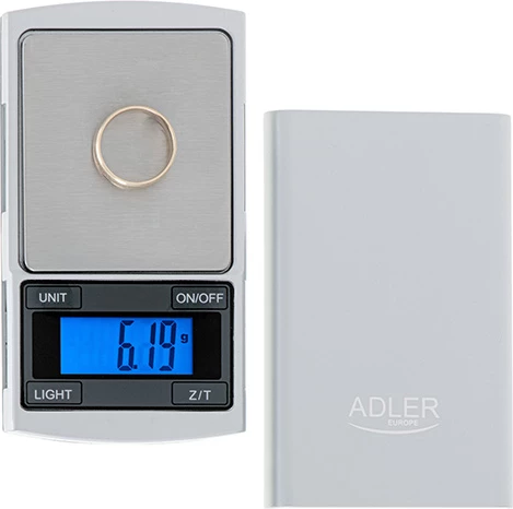 Peshore precize, Adler AD 3168, 100 g / 0.01 g, ekran LCD me ndriçim, numërim copash