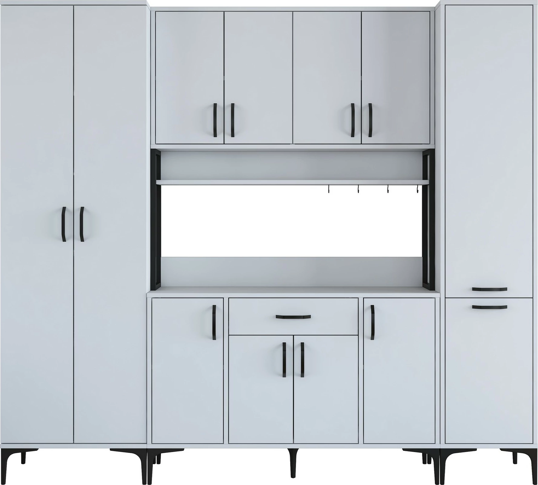 Dollap multifunksional Hanah Home, JE132 - 3053, ngjyrë e bardhë